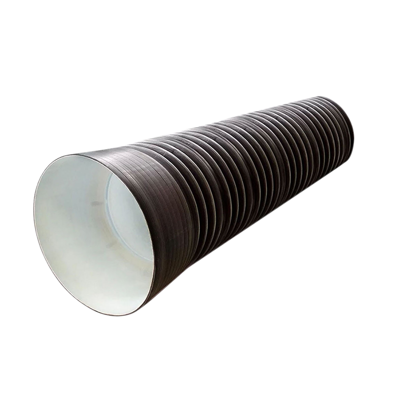 Труба в канаву гофрированная двустенная с раструбом под заезд Ø460 /400 мм SN6 6 м FD-Plast Черный