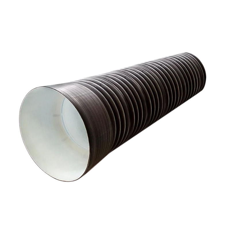 Труба в канаву гофрированная двустенная с раструбом под заезд Ø500 /427 мм SN6 6 м FD-Plast Черный