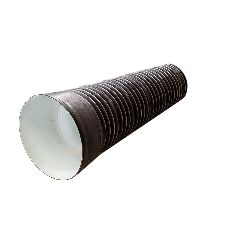 Труба в канаву гофрированная двустенная с раструбом под заезд Ø160 /136 мм SN8 6 м FD-Plast Черный