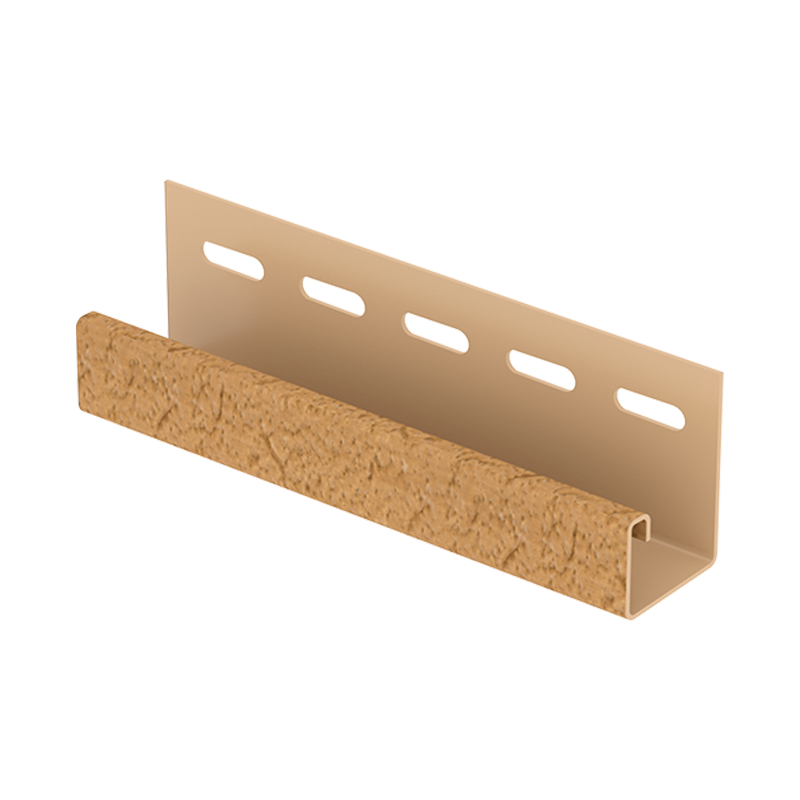 J-профиль для фасадной панели Ю-Пласт StoneHouse S-Lock Клинкер Горчичный