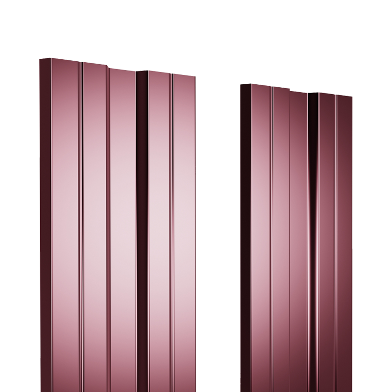 Штакетник металлический 130 мм М-Премиум 1800 мм прямой ДВС PE 0,45 мм RAL3005