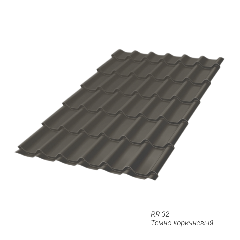 Металлочерепица Grand Line Classic 0,5 мм покрытие Satin® RR32