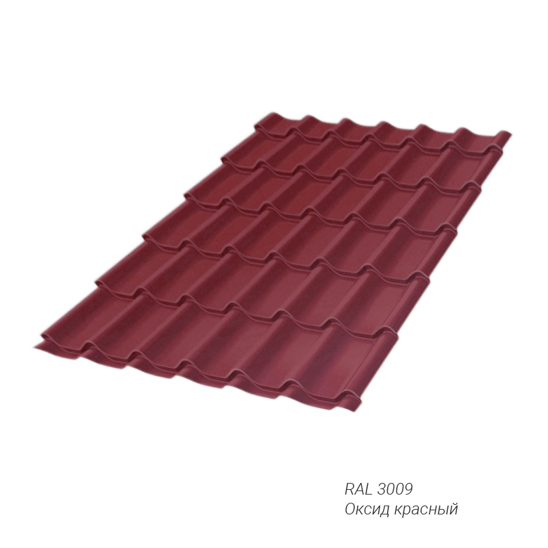 Металлочерепица Grand Line Classic 0,5 мм покрытие Satin® RAL3009