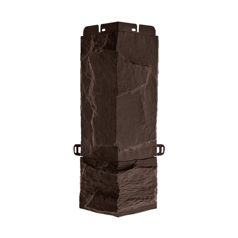 Внешний угол для фасадной панели Альта-Профиль Гранит ЭКО Коричневый со скидкой в Санкт-Петербурге 