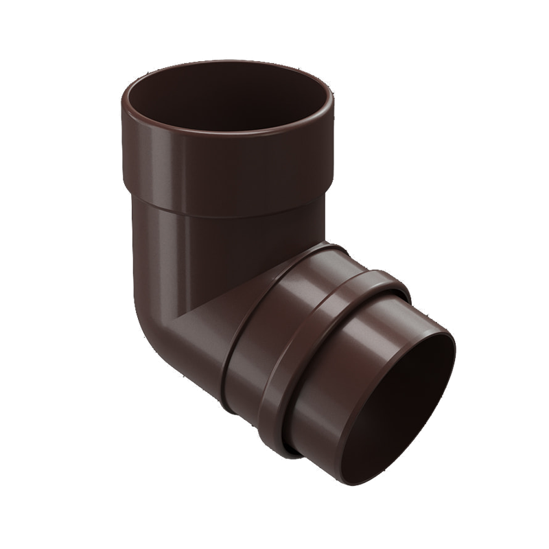 Колено трубы 72° Docke LUX D100 Шоколад RAL8019