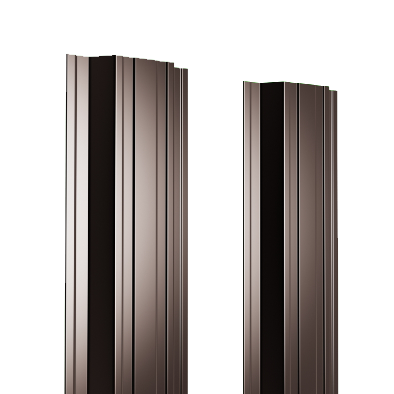 Штакетник металлический 125 мм П-образный 1800 мм прямой PE 0,4 мм RAL8017