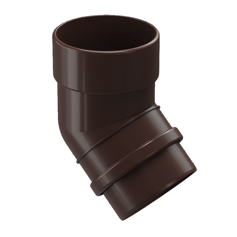 Колено трубы 45° Docke LUX D100 Шоколад RAL8019